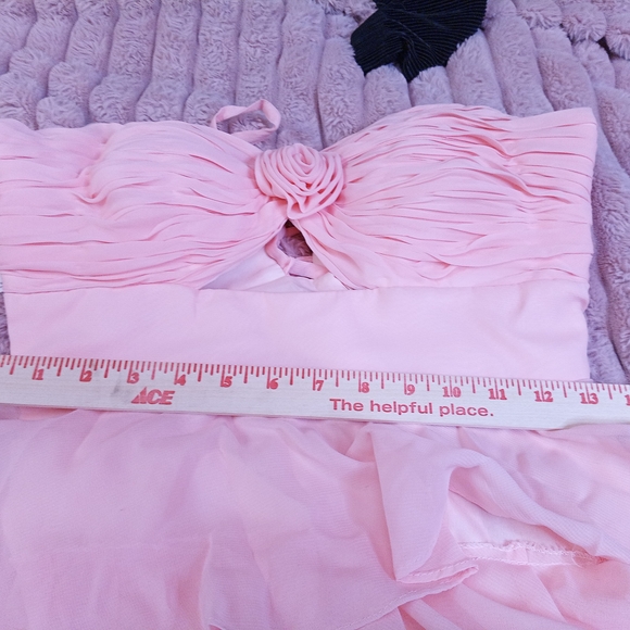 Source Unknown Blush Ruffled Prom Gown - Picture 13 of 14